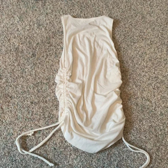 White Ribbed Tank top - Picture 3 of 4